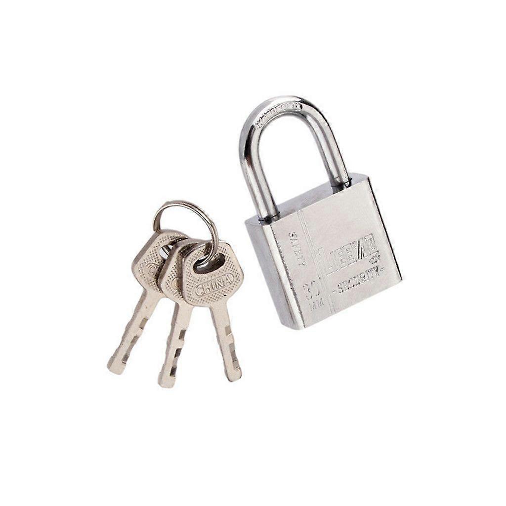 30mm Iron Padlock 3 Keys Heavy Duty Solid Lock Door Gate Box