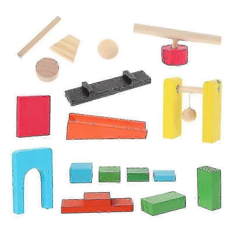 10.5X2.5x2.5cm Assorted Color Toy Weapon & Gadget Accessories 1 Set 19pcs Children Domino Toy Kit Wo