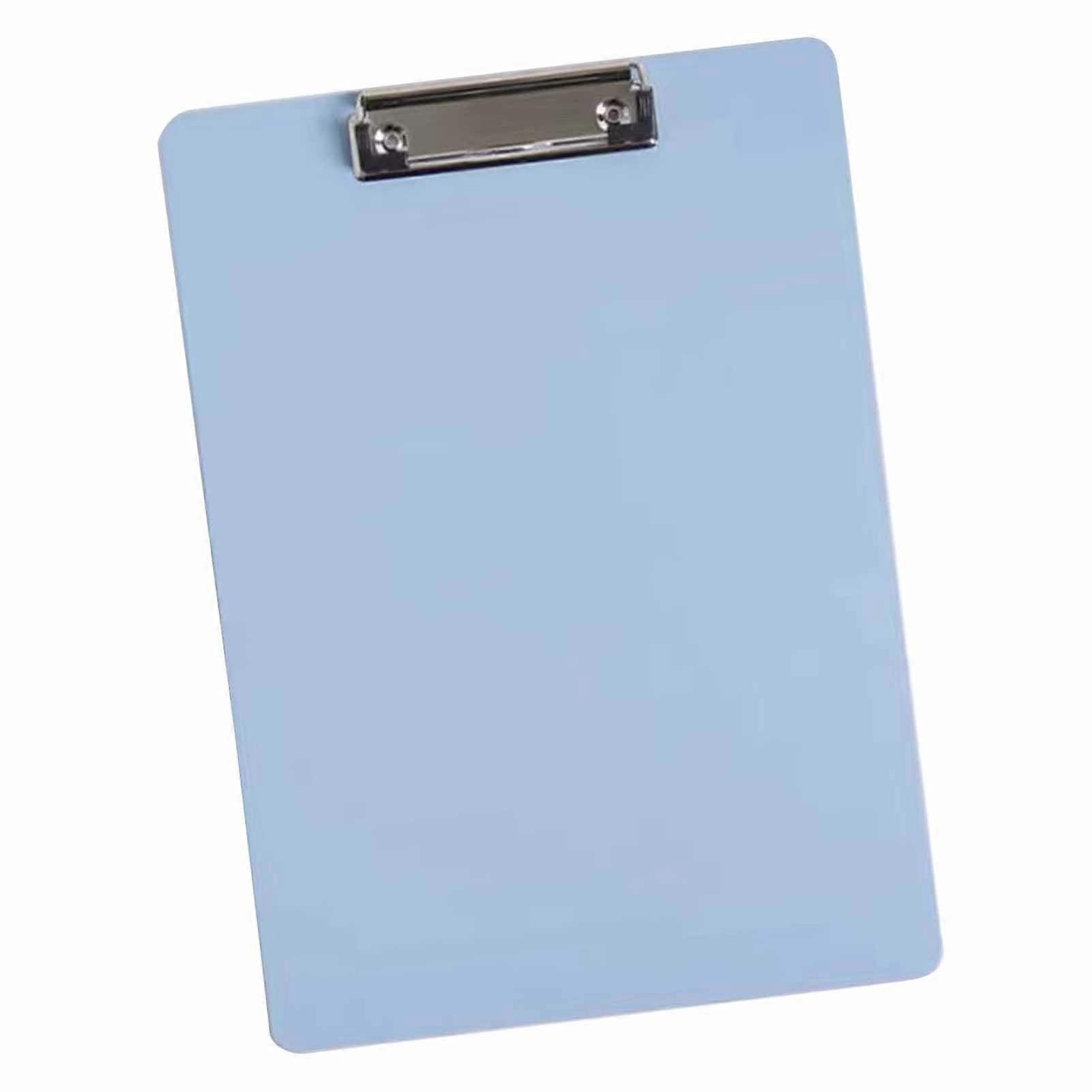 A4 Clipboard Thickened Multipurpose Desktop Document Holder for Files Materials School Office Light Blue