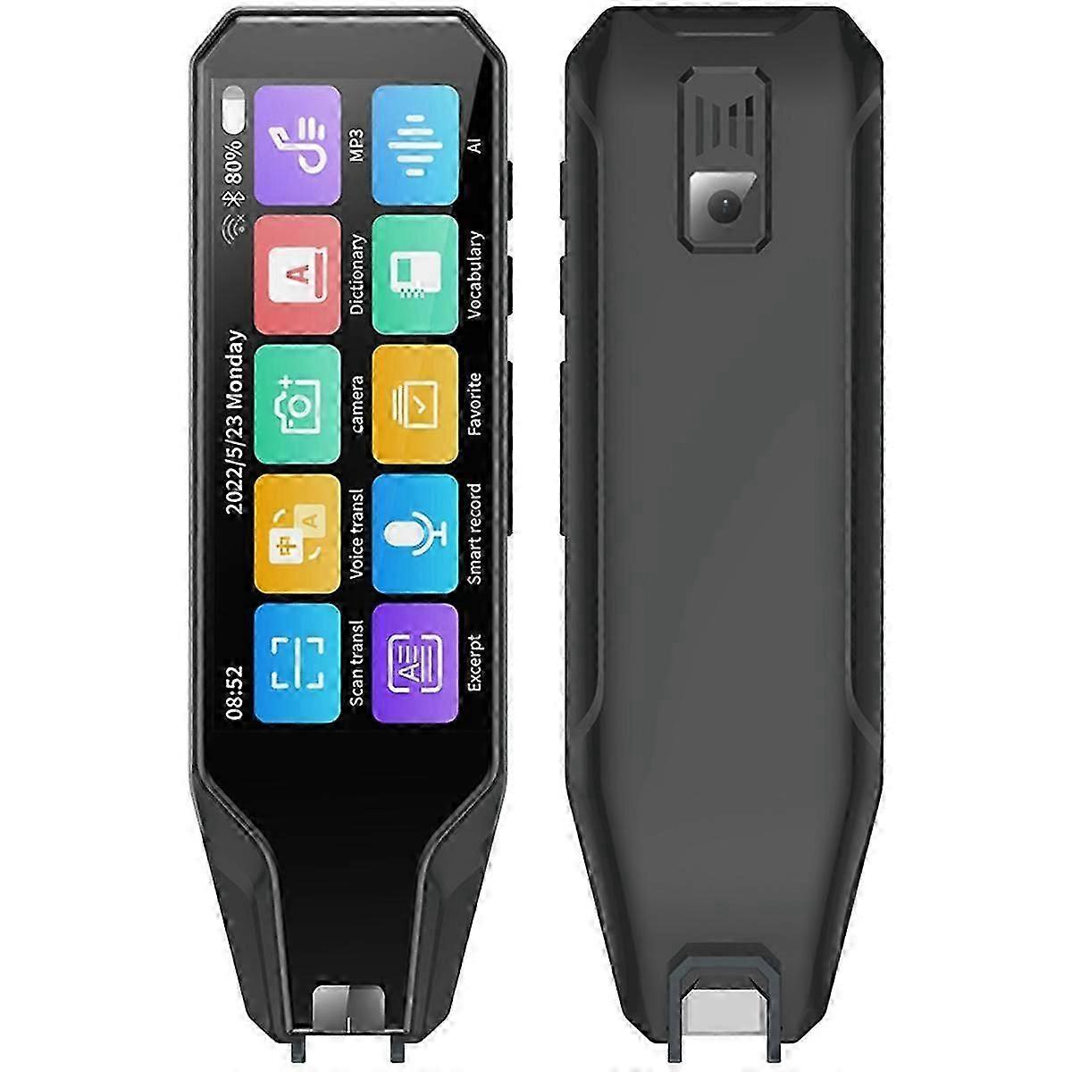 Multifunction Voice Translation Pen 134 Language Translator Pen Offline Translation Pen Intelligent Dictionary Pen Black