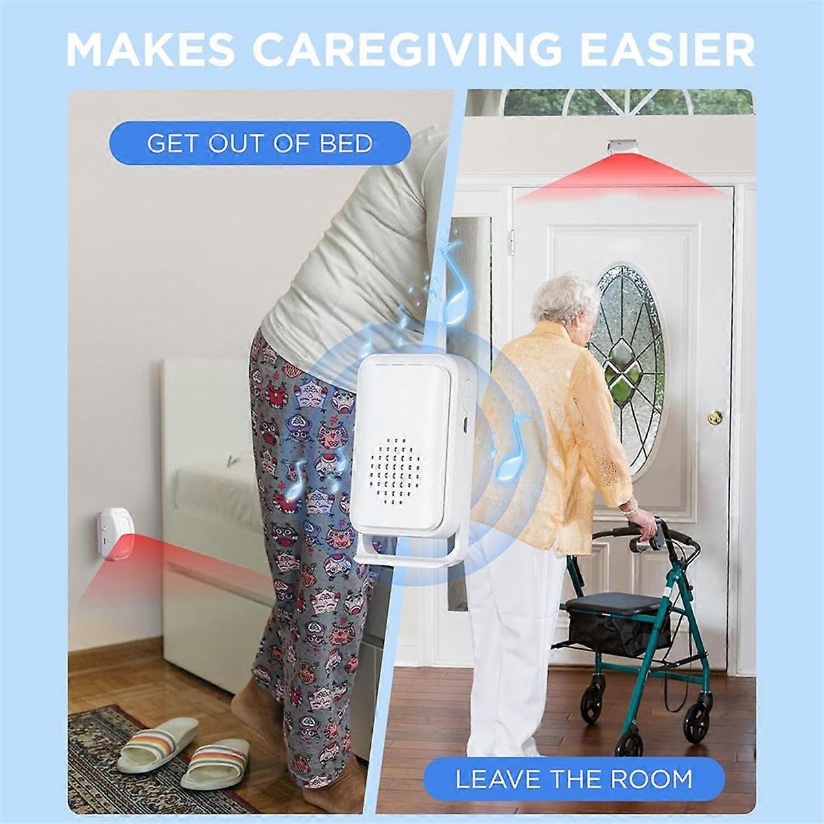 Bed Sensor Alarm for Elderly Dementia Patients - Wireless Fall Detection & Motion Sensor Alert Syste