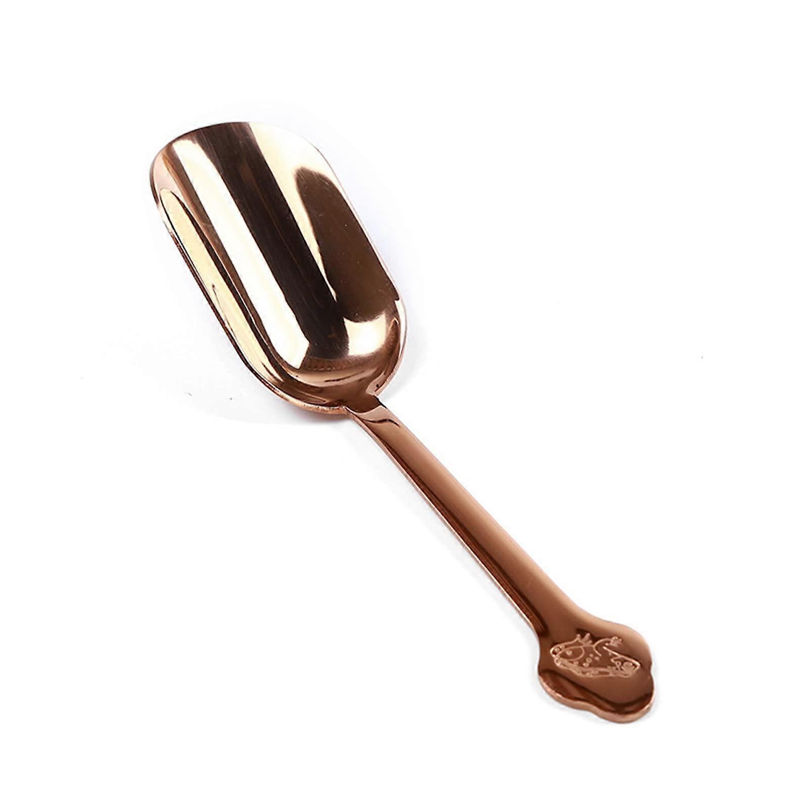 Tea Spoon Set - Rose Gold Creative Teaspoons for Kung Fu Tea Ceremony, Dinner Spoons and Tea Spatula, Unique Size and Style
