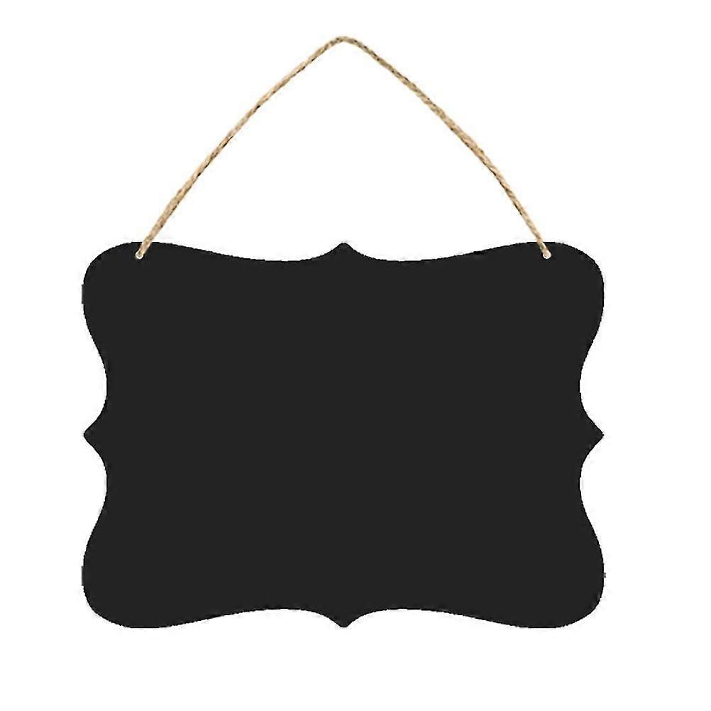 Mini Hanging Chalkboard Sign - Erasable Wooden Blackboard with Twine for Home Decor & Events - 23x17 cm