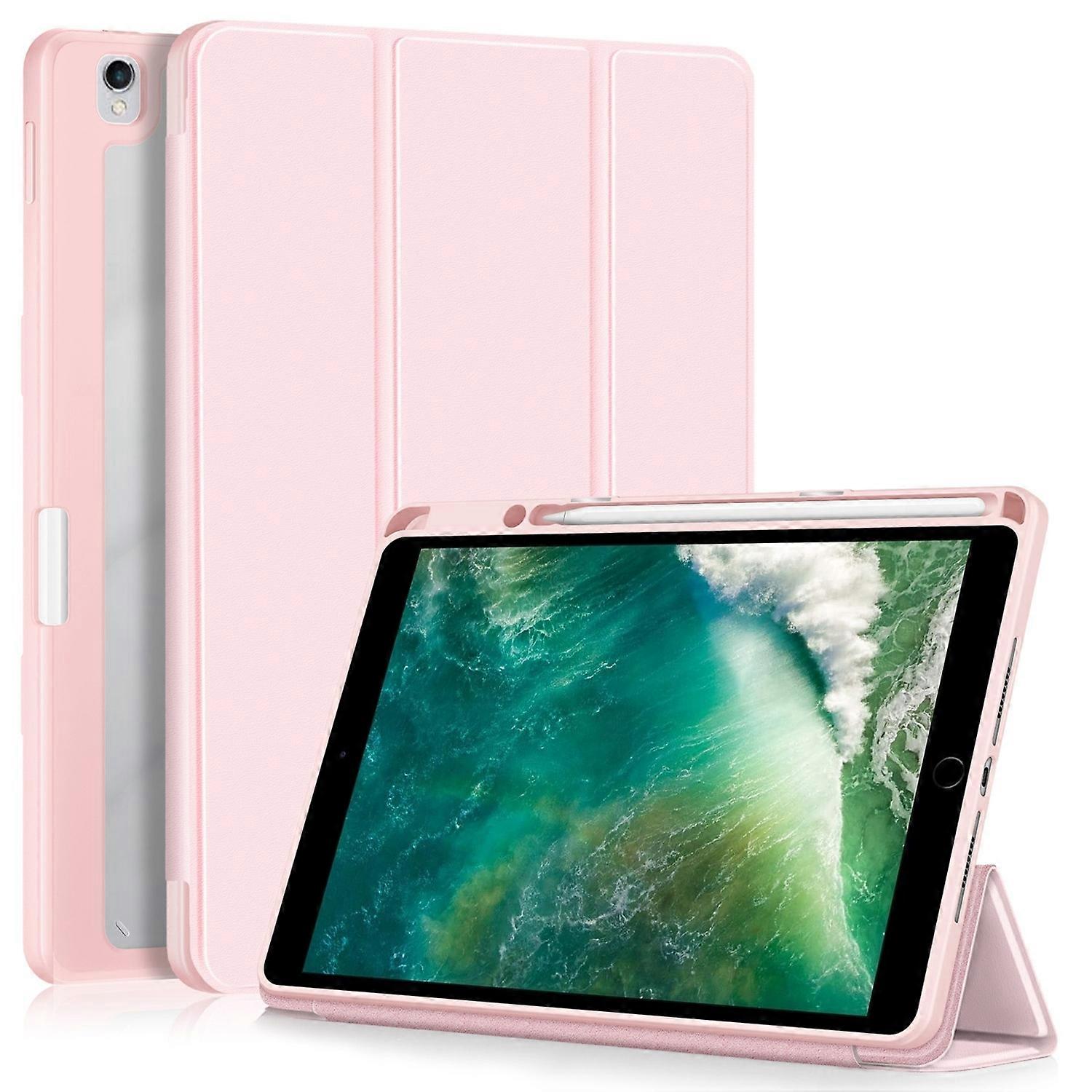 Acrylic 3-Fold Solid Color Smart Leather Tablet Case For iPad 10.2 2021 / 2020 / 10.5