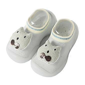 Sapatos de meia de bebê Sapatos de caminhada de bebê Chinelos infantis antiderrapantes respiráveis com sola de borracha macia Bebê meninos meninas deslizamento