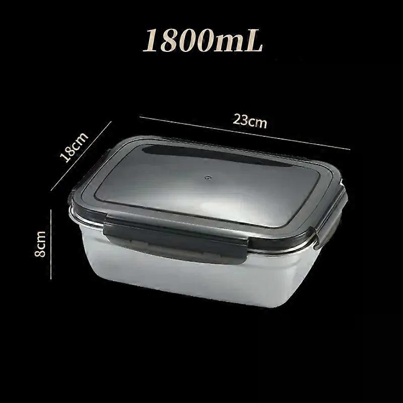 304 Stainless Steel Crisper Box Airtight Food Storage Container With Lid Lunch Bento Food Box Outdoor Picnic Camping Tool