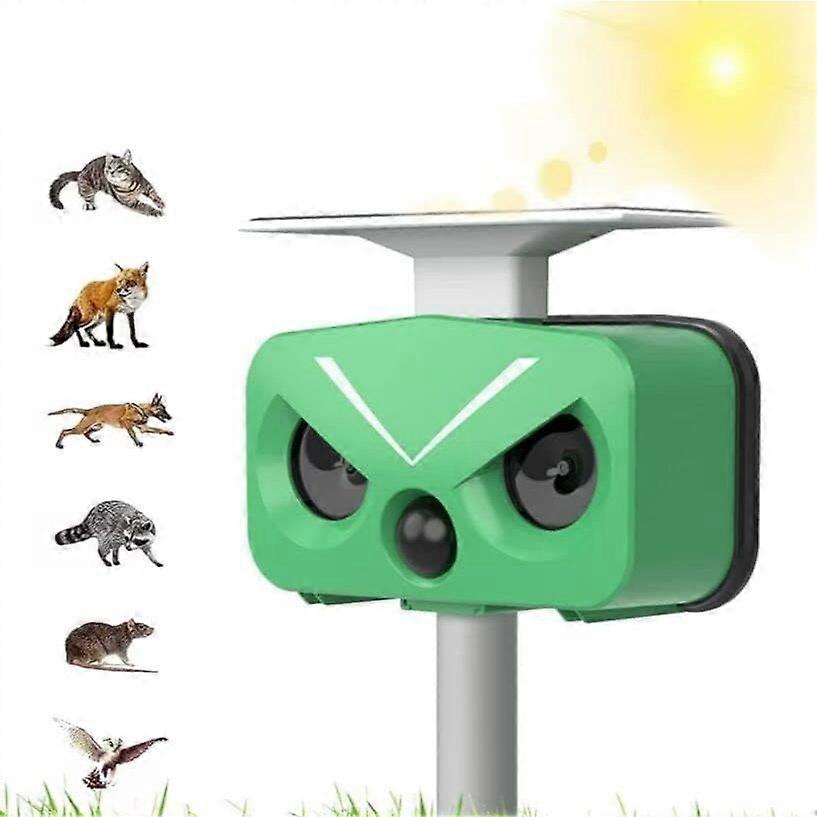 Ultrasonic Animal Repellent Outdoor,Animal Deterrent Devices Outdoor with Motion and Light Sensor and Sound,Squirrel Cat Deer Bird Repellent Deterrent