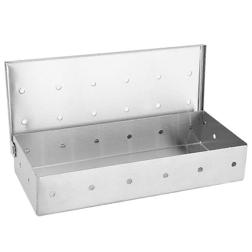 Smoker Box for BBQ Grill, Stainless Steel Wood Chip Smoker Box for Gas & Charcoal Grills, Easy to Use, Durable Design