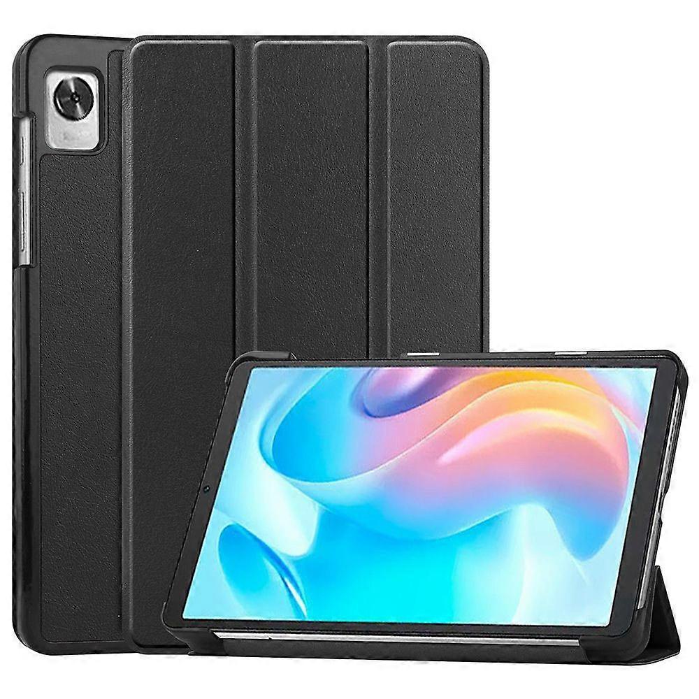 For Blackview Tab 60 8.68-Inch 2023 Custer Pure Color 3-Fold Holder Smart Leather Tablet Case