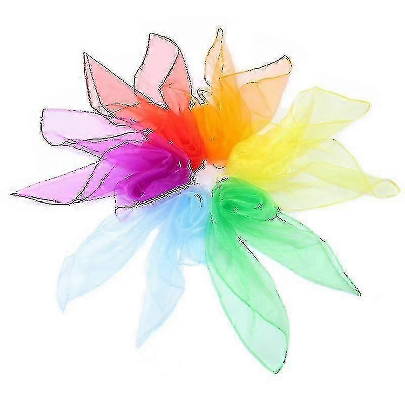 12pcs Square Chiffon Retro Scarf Neck Scarf Light Weight Neckerchief Silk Random Colour