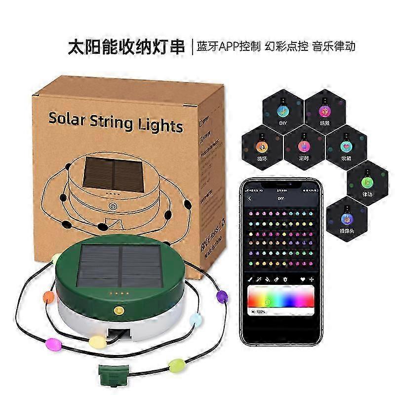 Solar storage light string camping light string waterproof multifunctional emergency charging tent atmosphere light string