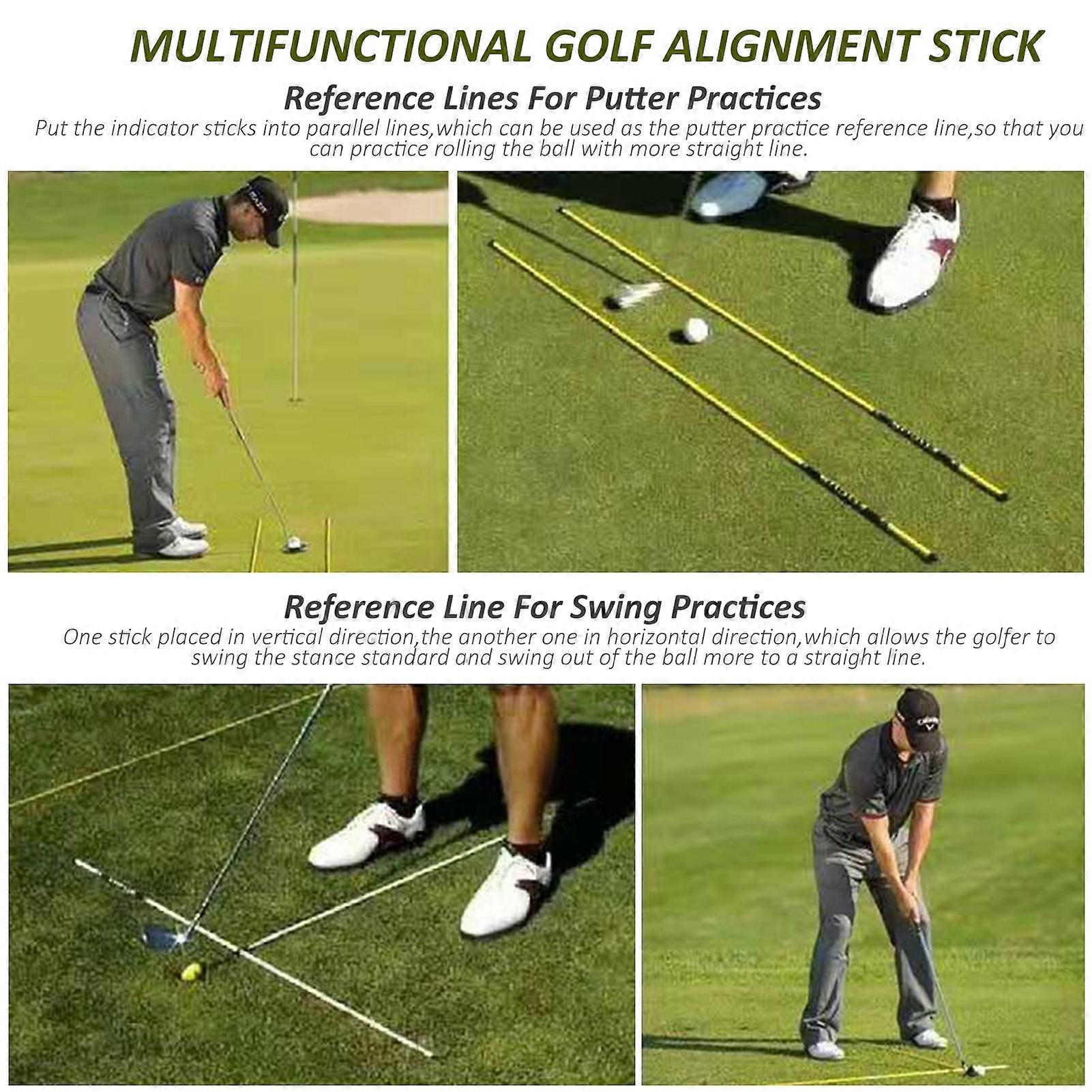 2pcs Folding Golf Alignment Sticks Golf Indicator Golf Training Equipment Accessories