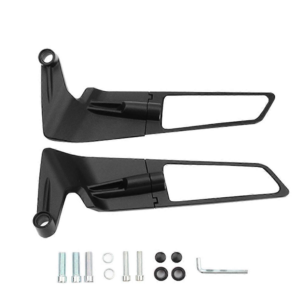 Universal Motorcycle Modified Rearview Mirror Fixed Wing Wind Blade Mirror Reflector for