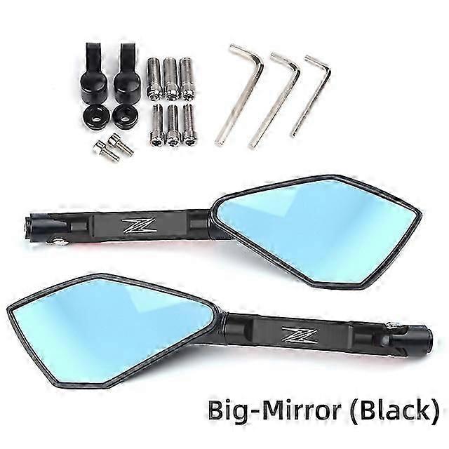 Dla kawasaki Z900 Z1000 Z800 Z750 Z650 Z300 Z250 Z125 Uniwersalne lusterko motocyklowe CNC strona Wsteczny view Niebieskie lustro przeciwodblaskowe