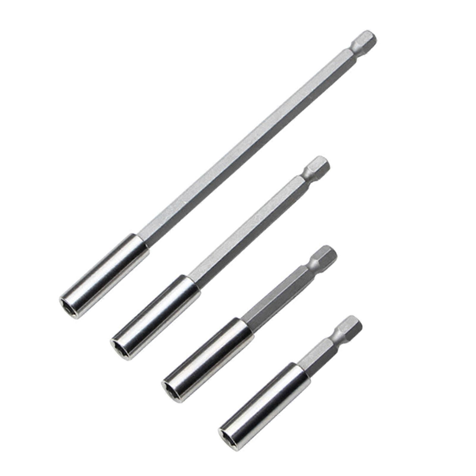 4Pcs Hexagonal Handle Extension Connecting Rod 1/4 Quick Changing Extension Rod Batch Head Joint Tool Accessories