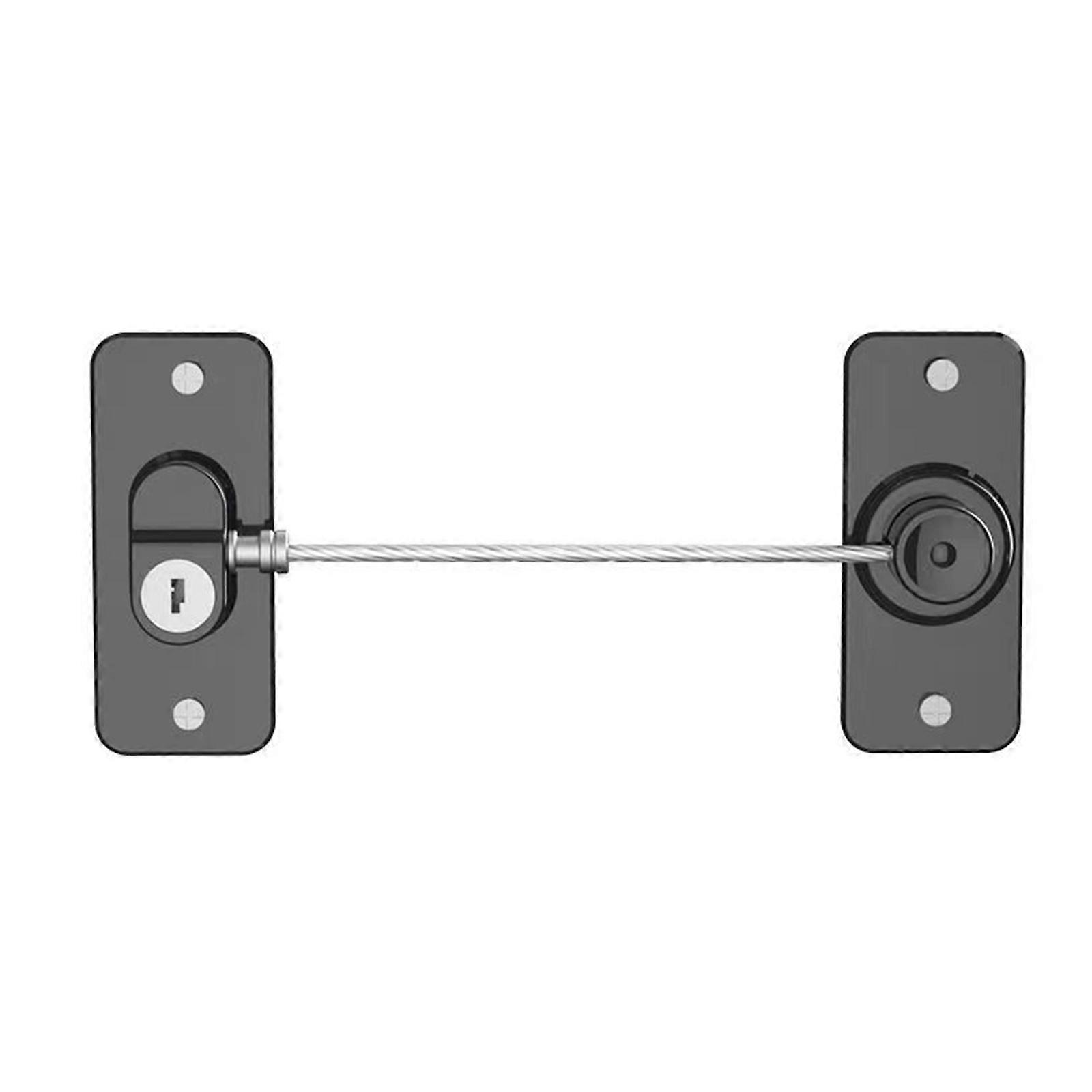 Rotatable Window Lock Childproof Lock 360 Degree Fridge Locks No Drill Locks Suitable for Home School & Commercial Use Black