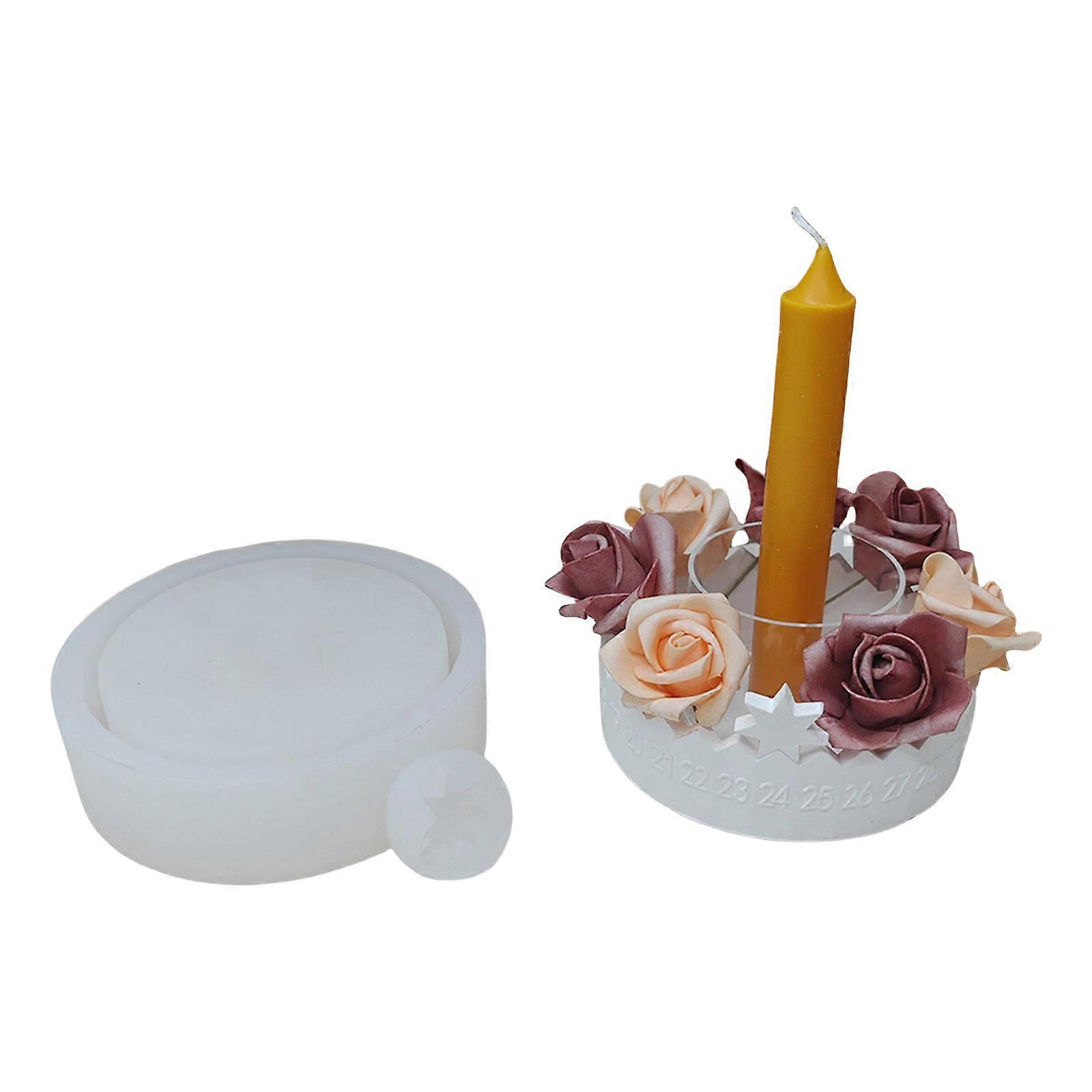 לוח שנה בגודל מרובה יציב סיליקון עובש סט אביזר נייד לציוד מלאכה נרות ביצוע יצירה גבס