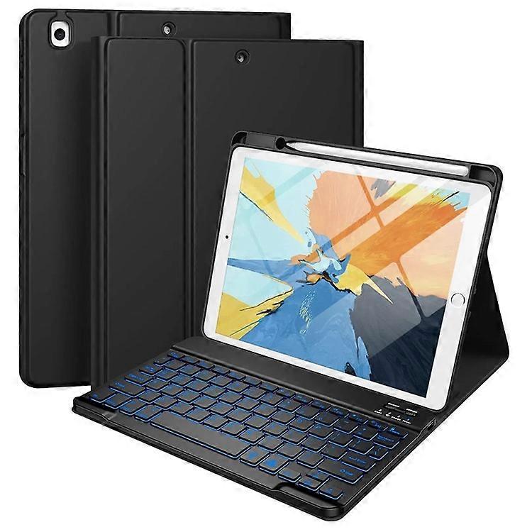 CS-1029 Keyboard Case Compatible For iPad 10.2 (2021) / (2020) / (2019) / Air 10.5 inch (2019) Colorful Backlit Keyboard Protectiv