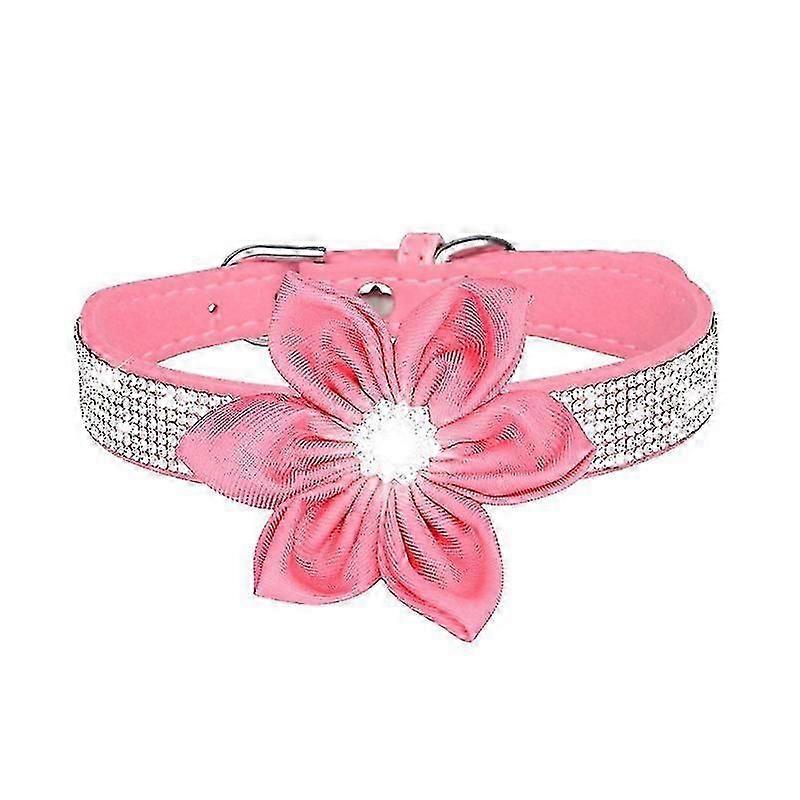 Simple Pink Cat Flower Necklace S 37*1.5cm