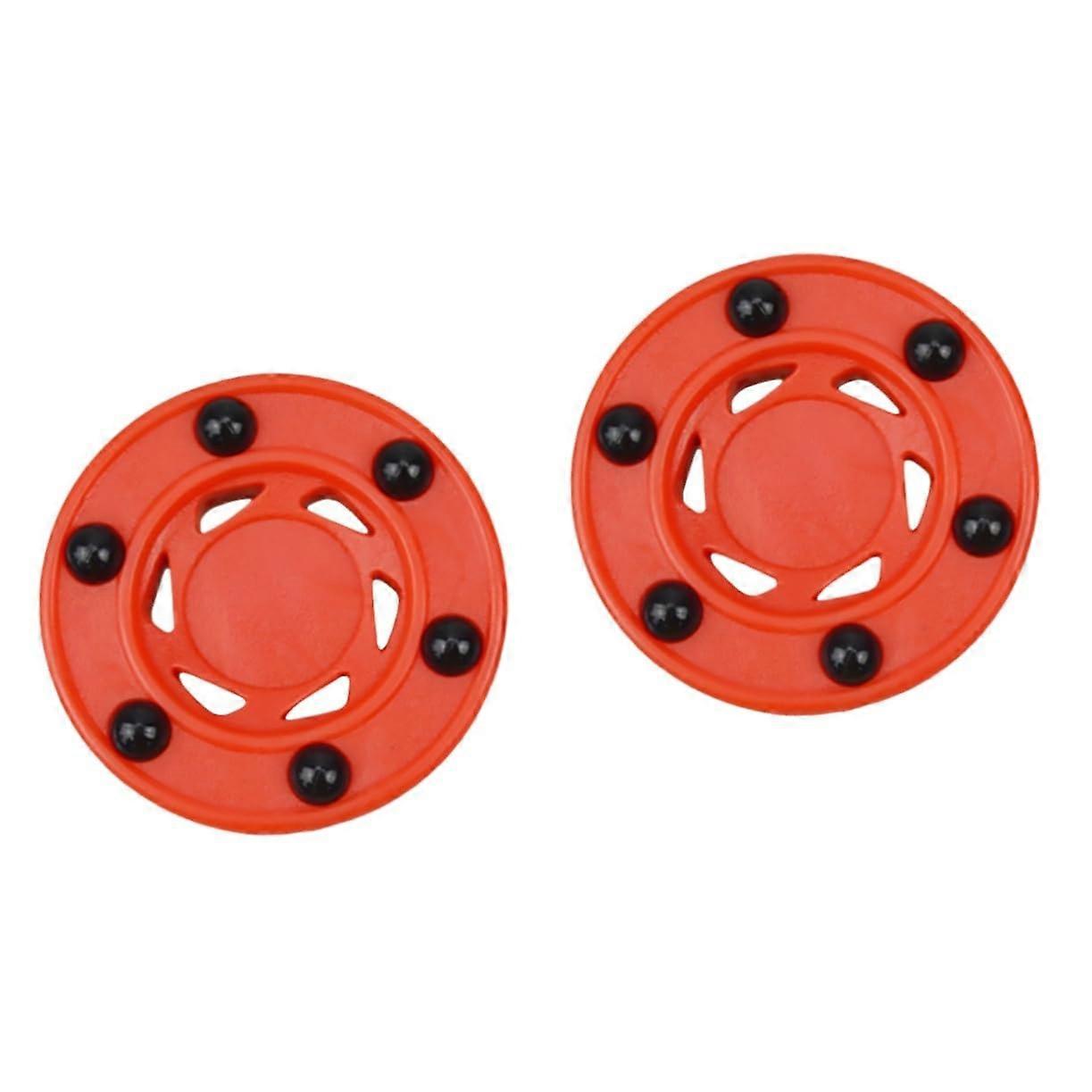 2er-Pack Pucktraining Eishockey für das Training Rollschuhe Street Hockey Bälle rot