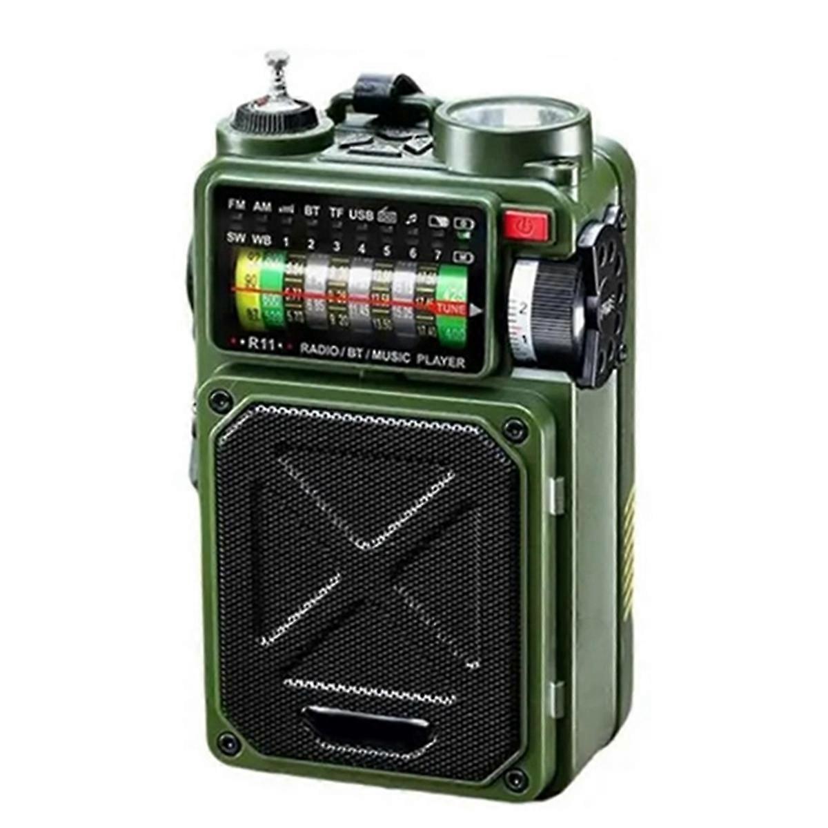 Solar Hand Crank Radio Dynamo Portable Vintage AM/FM/SW Full Band Emergency Radio Bluetooth Speaker