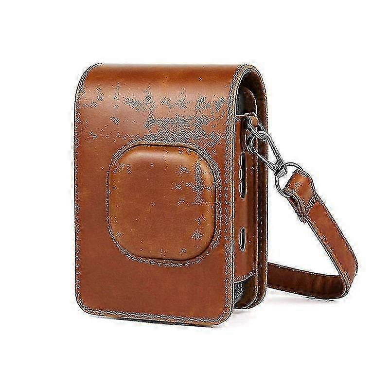 富士フイルムミニリプレイハイブリッドインスタントカメラレザートラベルバッグ(取り外し可能なストラップ付き)