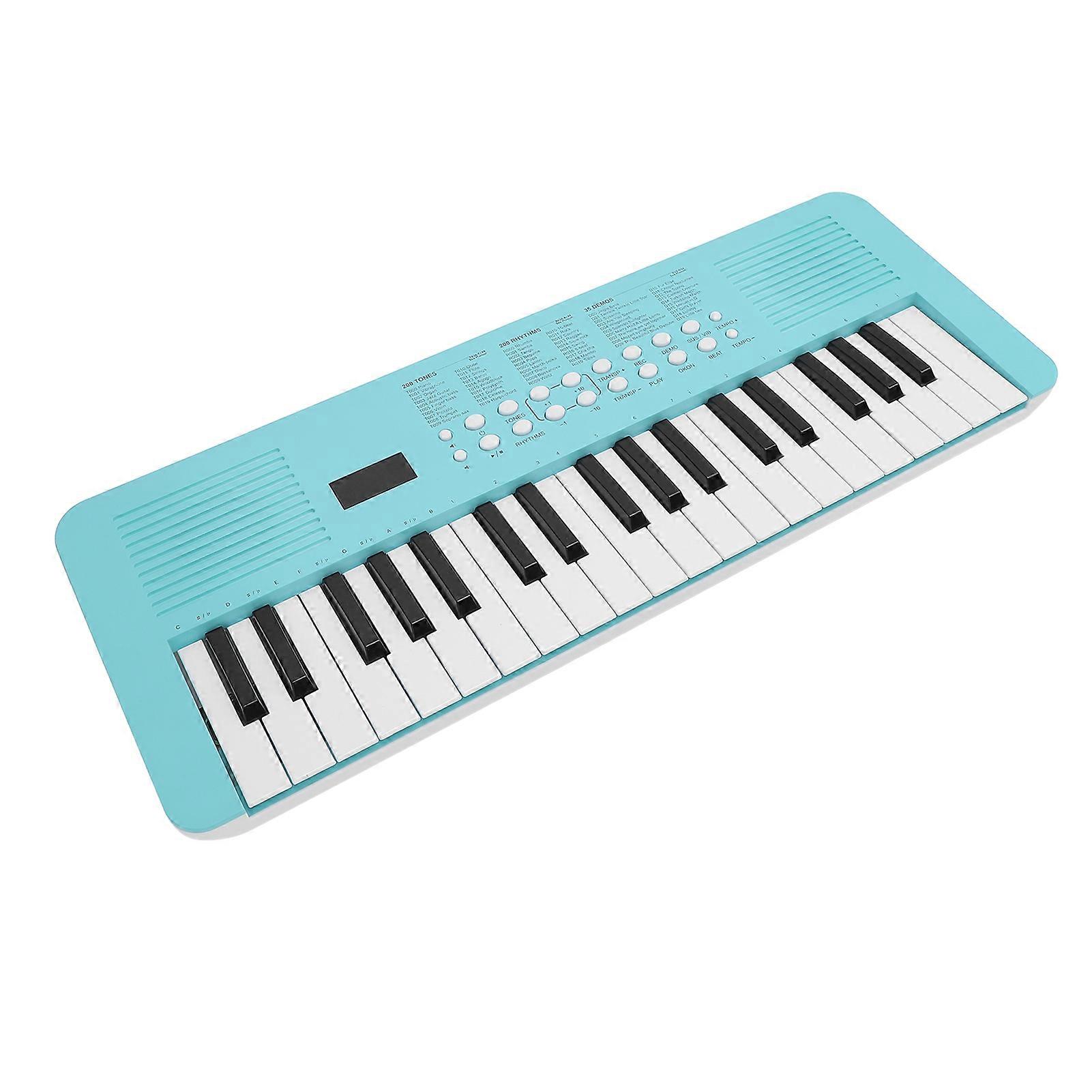 37 Key Electronic Keyboard 200 Tones 200 Rhythms 35 Demos Multi Functional Digital Piano Keyboard Instrument with Mic Blue 
