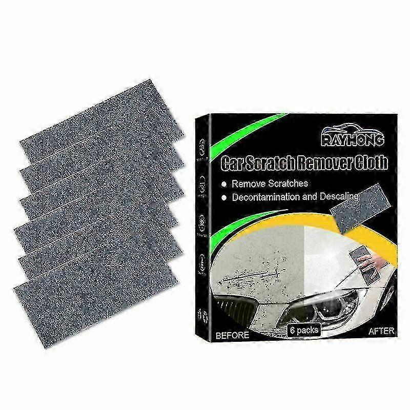 6 Pack Nano Sparkle Cloth for Vehicle Scratch Repair, Innovative Magic Cloth Suitable for Automotive Use, New and Effective Solution