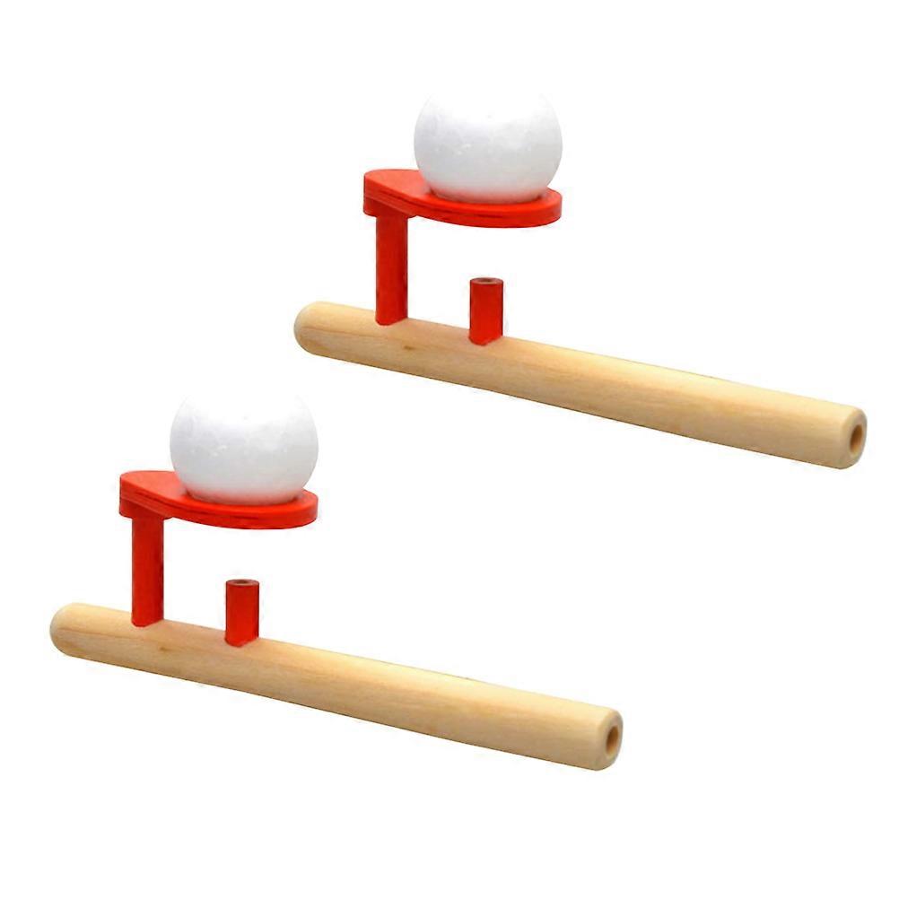 Wooden Ball Blowing Game for Adults   2pcs Set to Improve Balance, Coordination & Lung Capacity