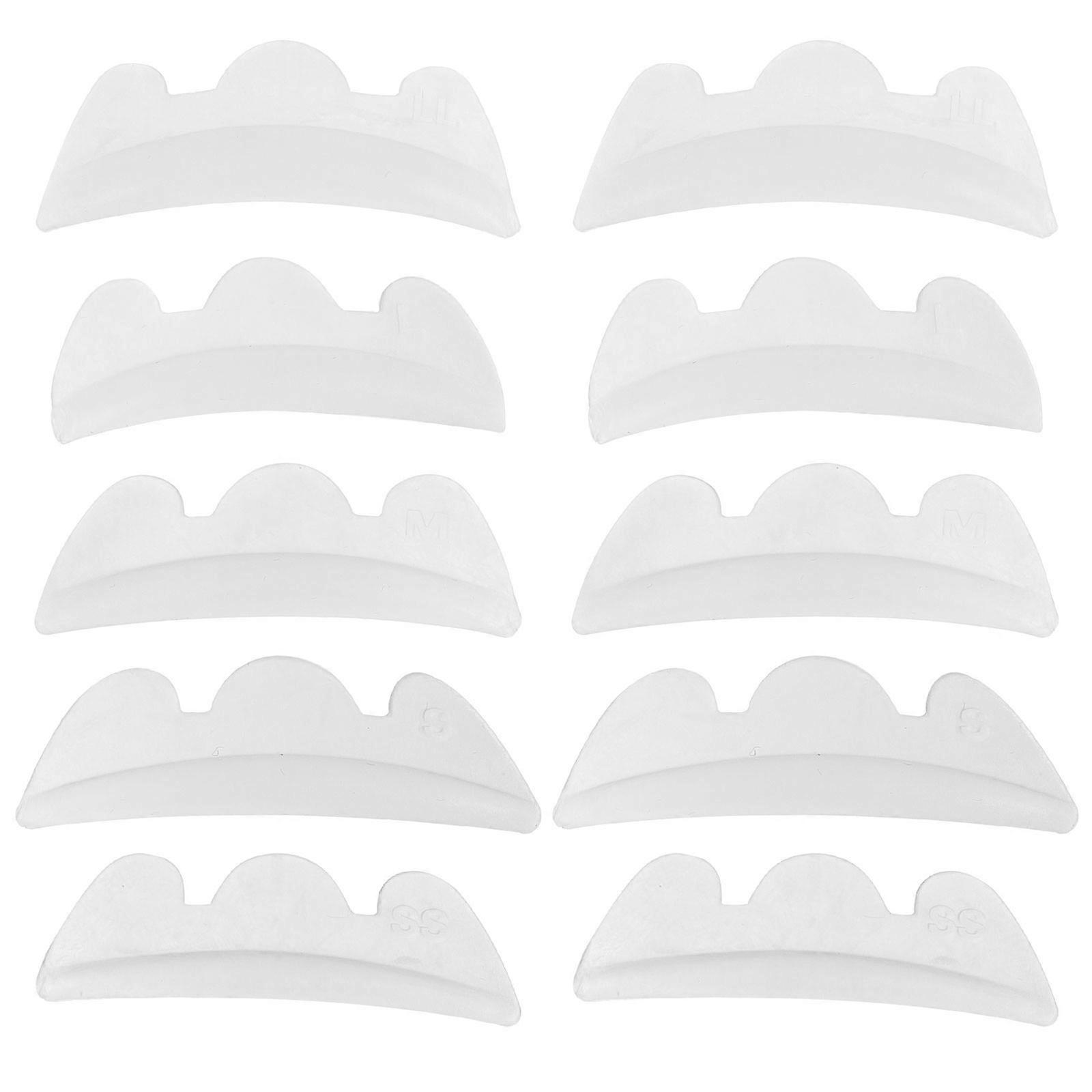 Eyelash Perming Kit Accessories Eyelash Perm Rod Personal Care Transparent Rectangular Shape 10Pairs