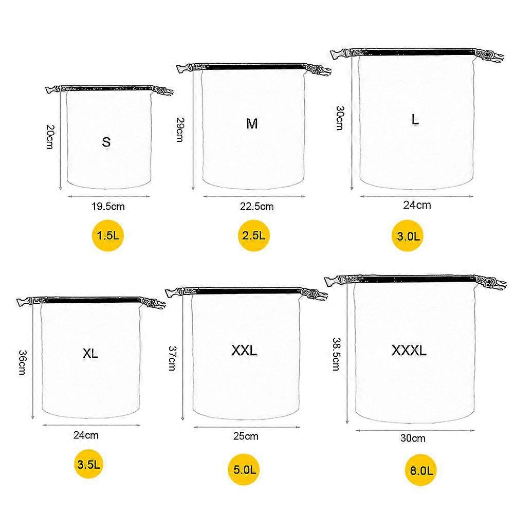 6 PCS Outdoor Waterproof Bag Dry Sack for Drifting Boating Floating Kayaking Beach