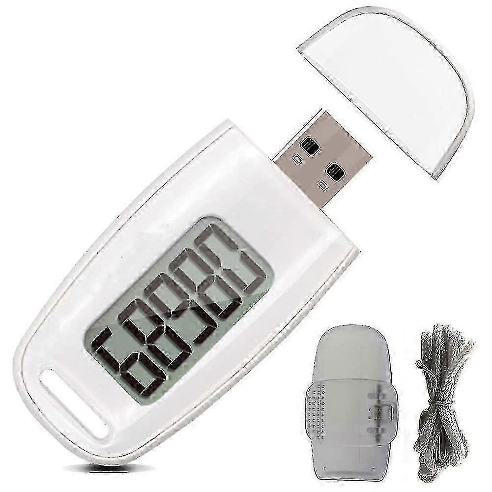 Contapassi semplice, pedometro 3d a piedi con batteria ricaricabile, fitness tracker accurato, digitale