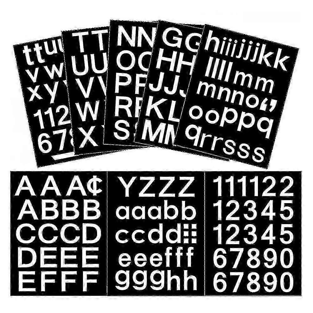 8 Sheets Self-Adhesive Vinyl Letters Numbers Kit for Mailbox, Signs, Window