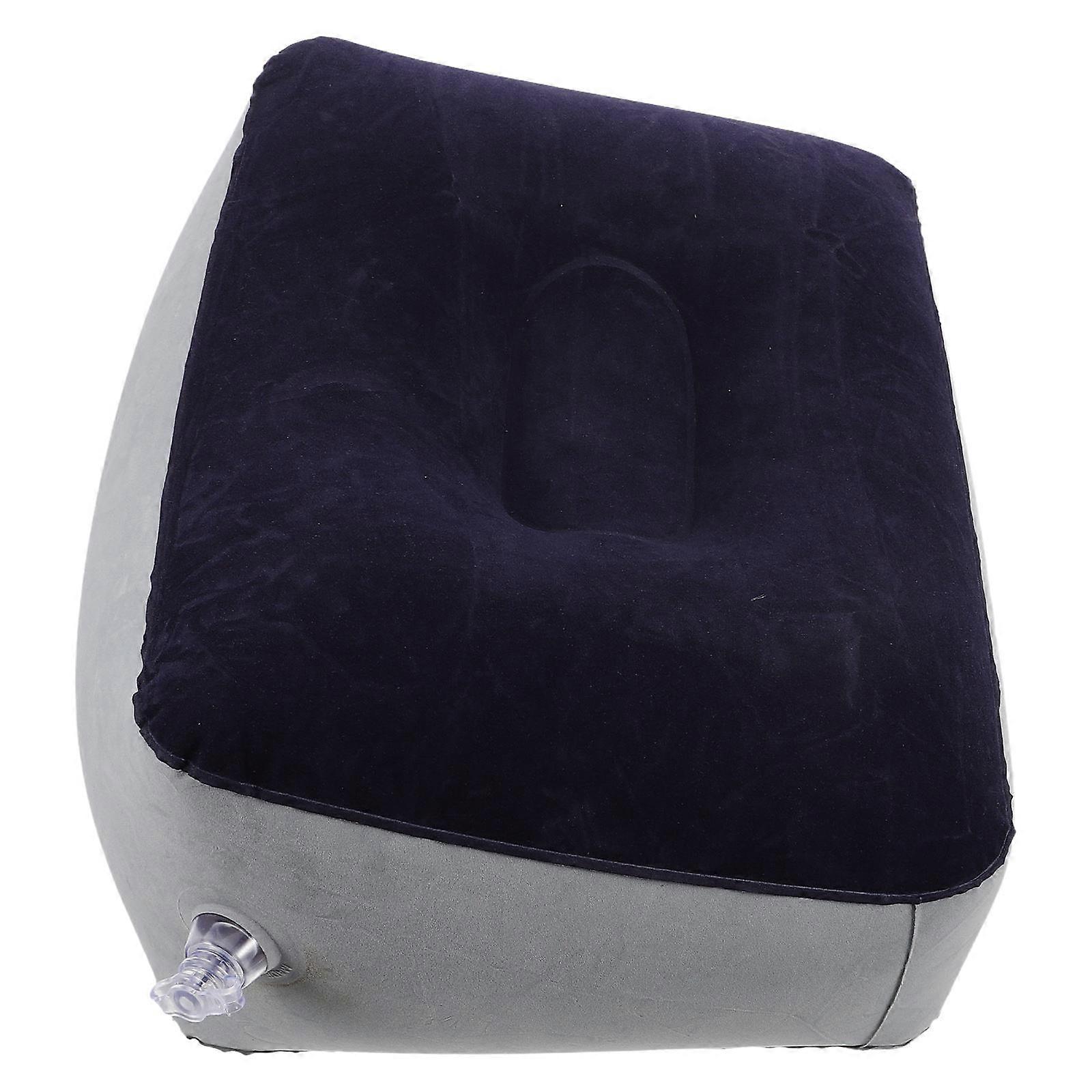 Inflatable Foot Rest Cushion with Nonslip Bottom – Ergonomic Travel Leg Support for Airplane, Office, Camping, and Outdoor Use – Portable and