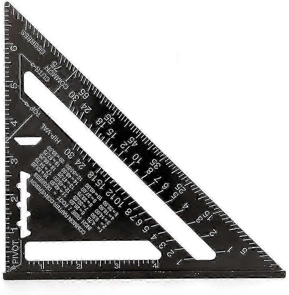 7 Inch Aluminum Triangle Ruler Goniometer Protractor Suitable for Carpentry, Framing, Roofing, Construction