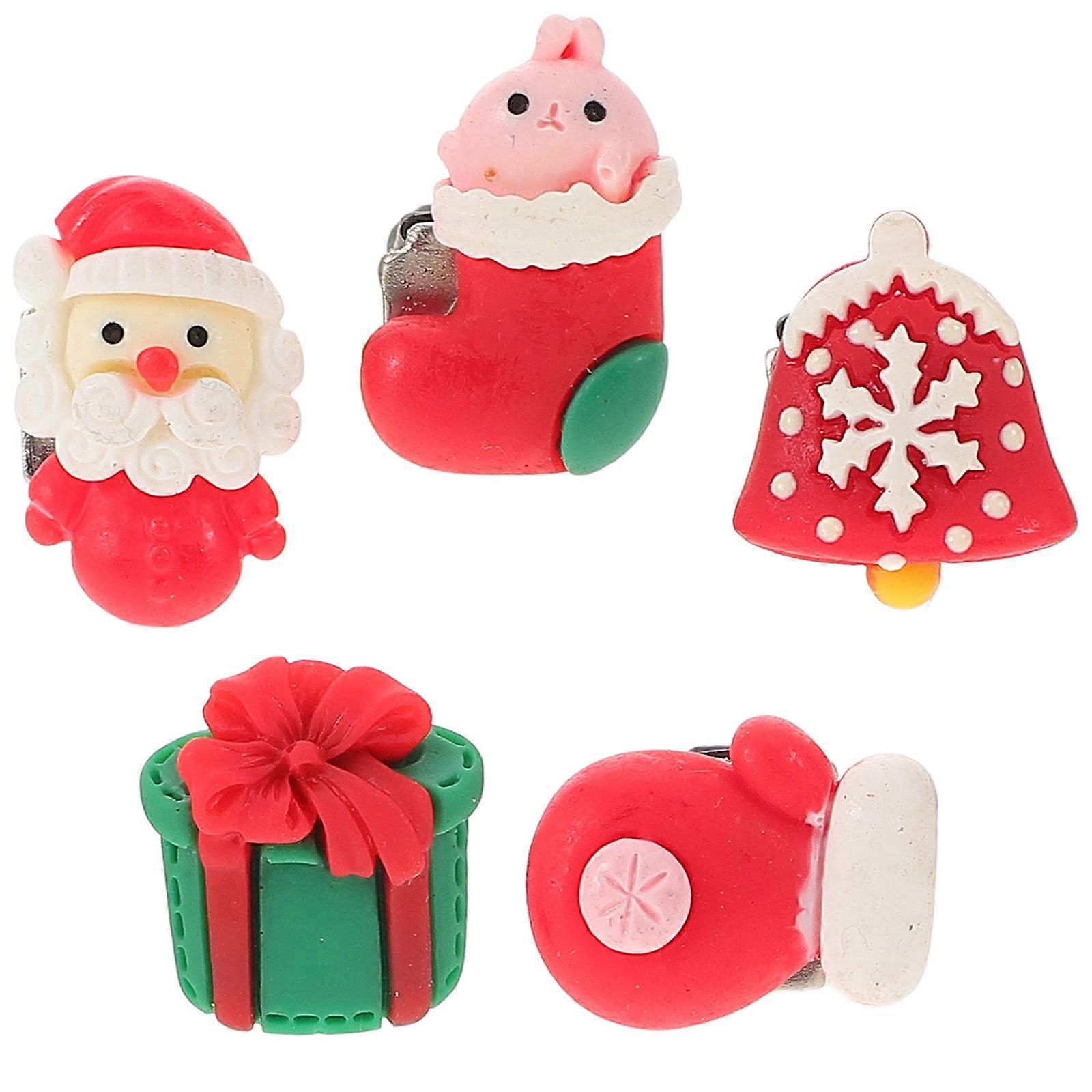 Christmas Car Decor Multi Functional Air Vent Clips Assorted .00X2.50X1.50cm 5Pcs