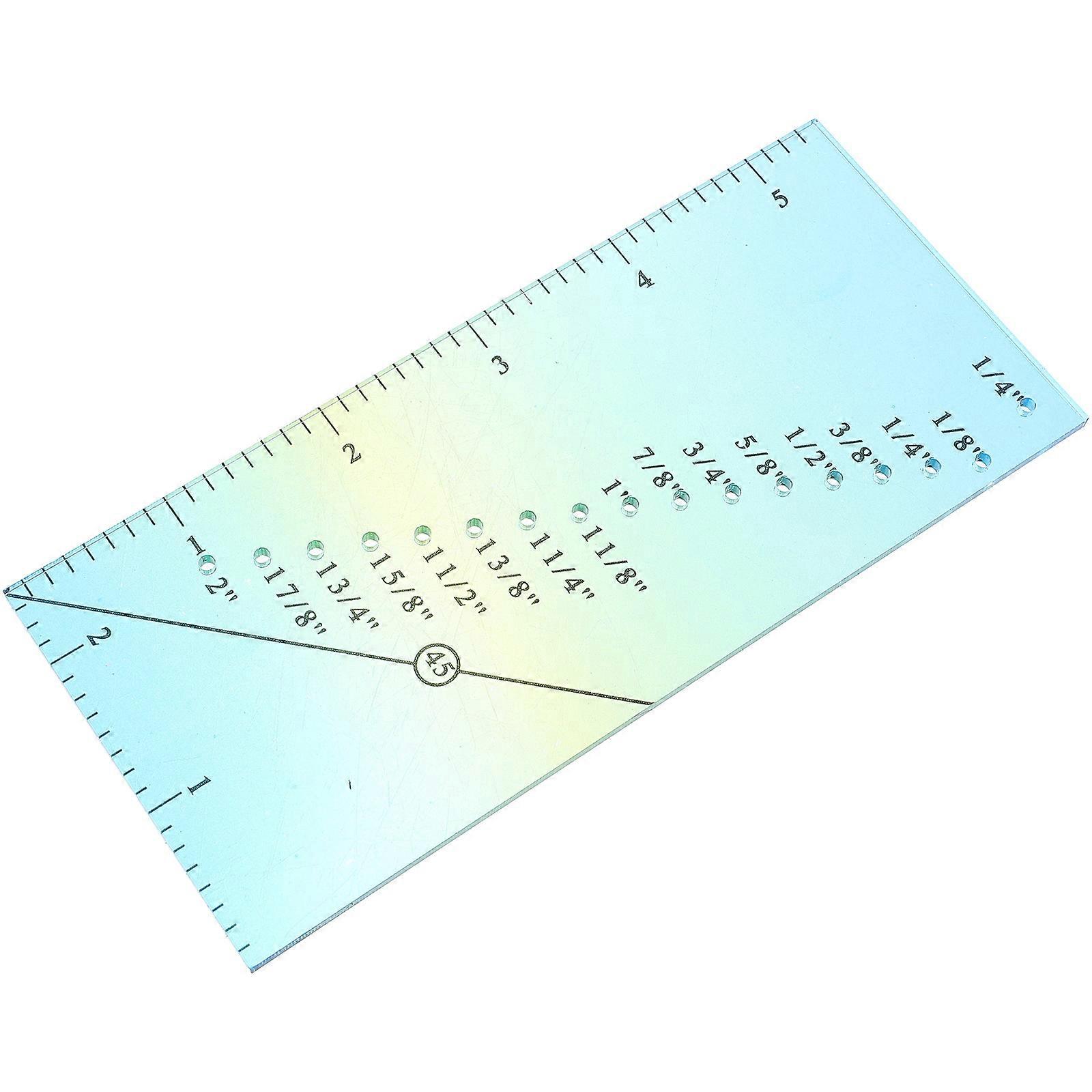 Sewing Patchwork Measuring Tool Acrylic Seam Allowance Ruler Creating Hemline DIY Design 1Pcs