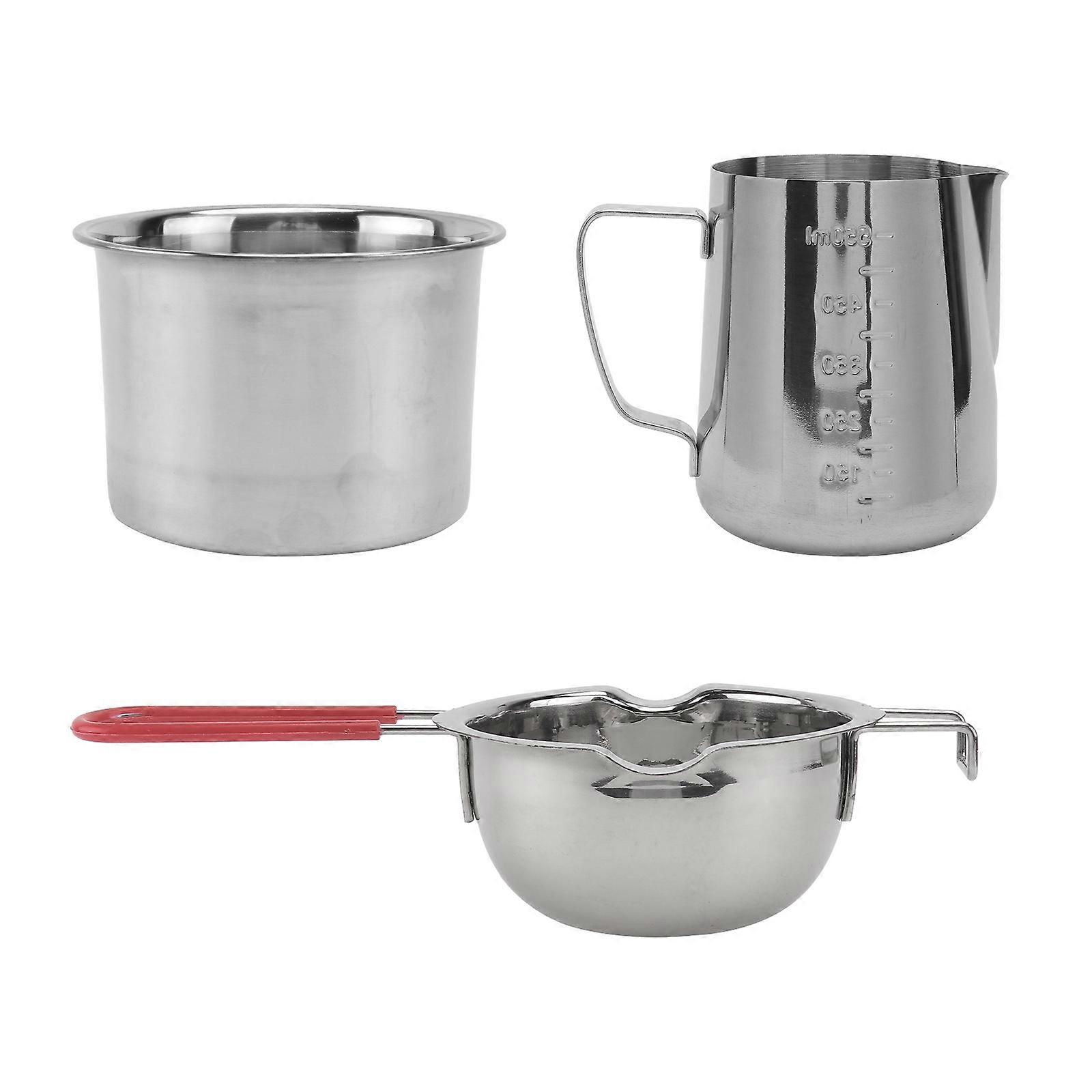 Mini Butter Melting Pot Chocolate Baking Tool Home Use 26x10cm Silver Deep Cleaning 1 Set