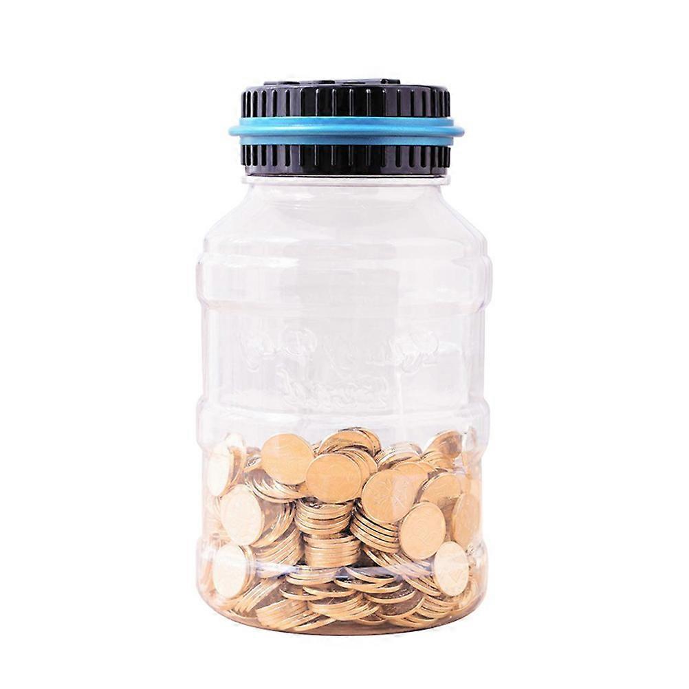 Money Counter Large Capacity Coin Bank Savings Jar Money Saving Box Adults 1Pcs