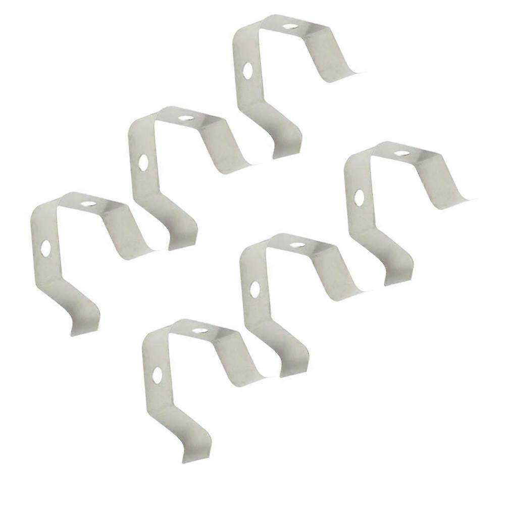Manual Universal Probe Holder Meat Thermometer Clip Silver for Barbecue Grilling 4.1x1.5cm Temperature Monitoring 6Pcs
