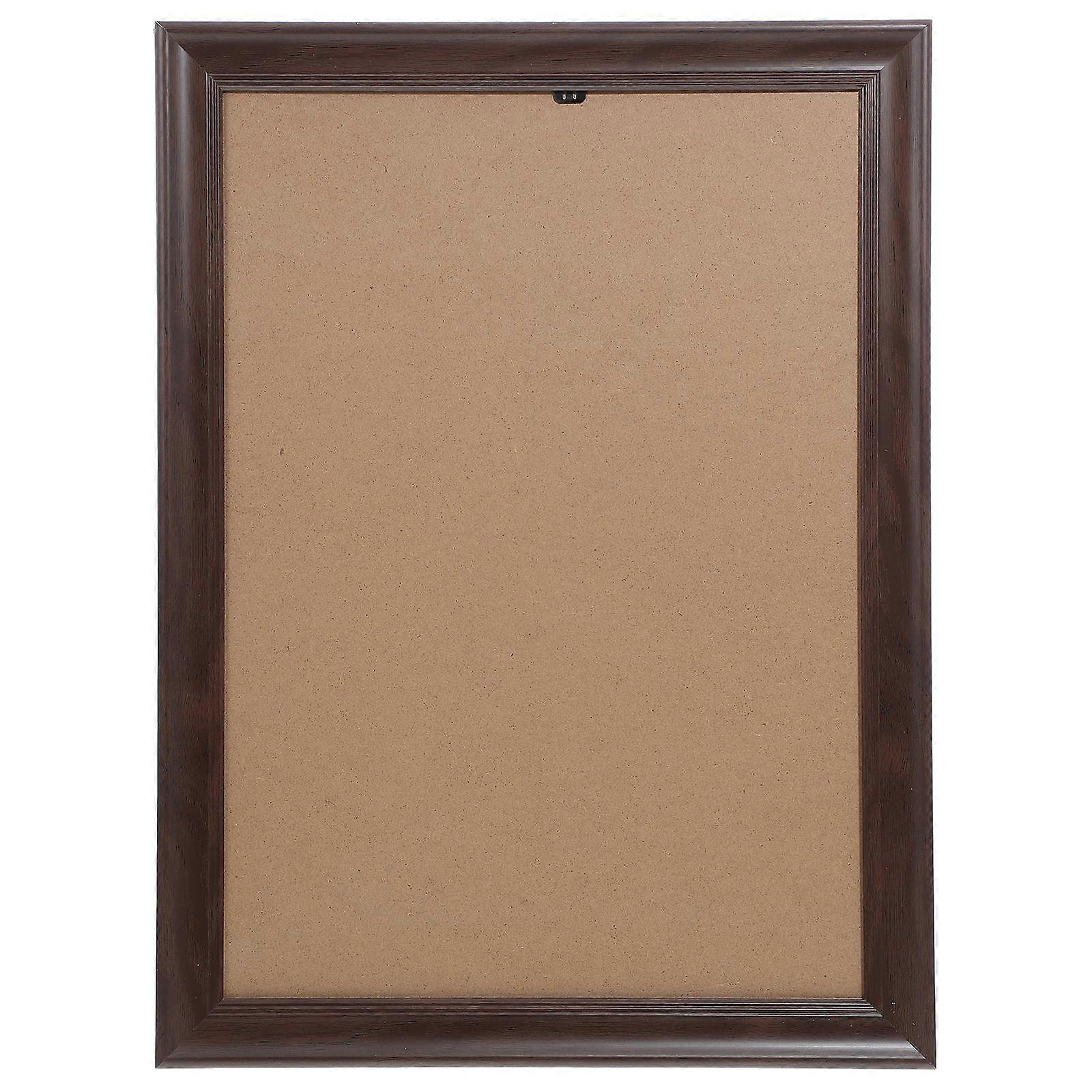 Natural Wood Picture Frame Large A3 Size Wall Mounting Coffee Color For Children Sketches And Puzzles Rectangular Shape 1Pcs