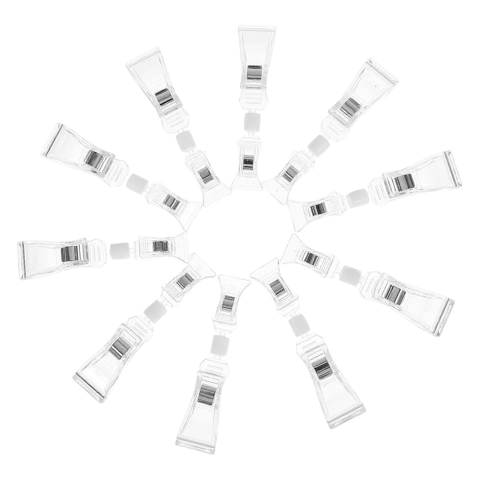 Clear Clips For Retail Stores Compact Rotatable Display Racks Of Labels 11.20X2.50X2.10CM 10Pcs