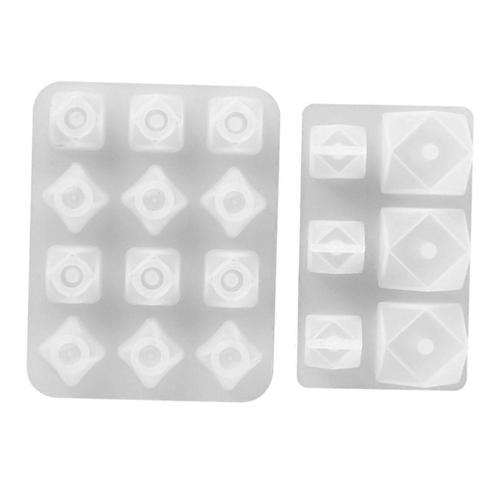 Anhänger Form für Ohrring Silikon Perlen Form Schmuck Anhänger Perlen DIY Projekte Weiß 8,2 x 6,4 x 1,5 cm Langlebig 2 Stück