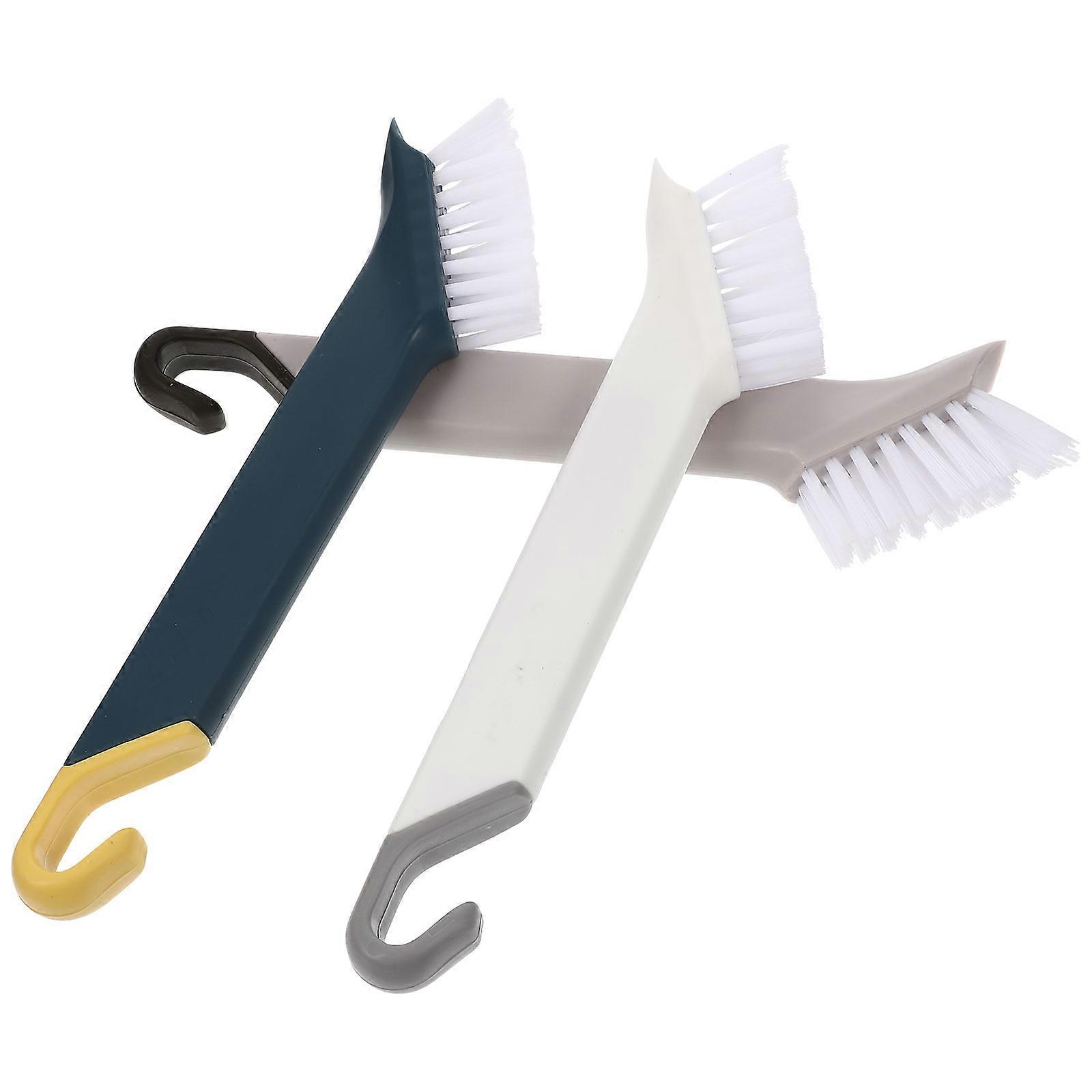 Brush With Tweezers Kitchen Sink Brush Cleaning Tools White Grey 21.5X5.5X2.7CM Deep Crevice Cleaning 3Pcs