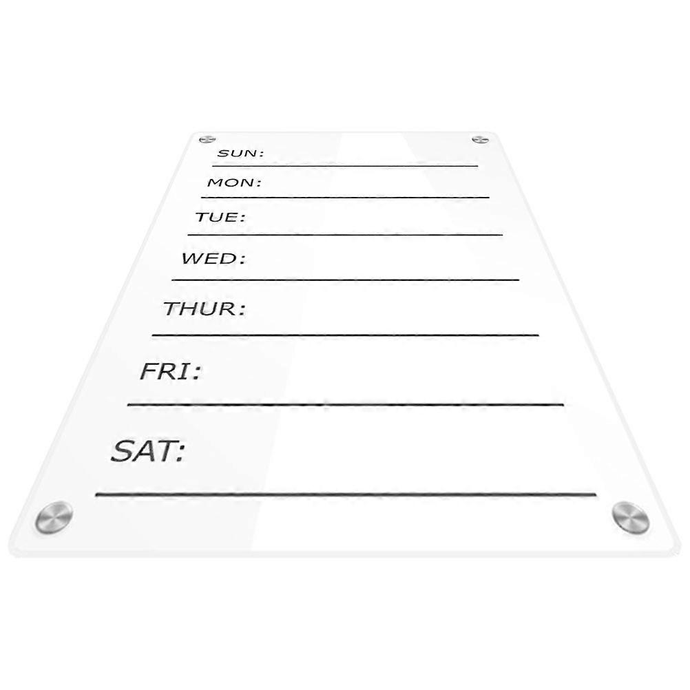 Magnetic Board Refrigerator Dry Erase Board Transparent Rectangular Reusable Writing Home Use 1Set