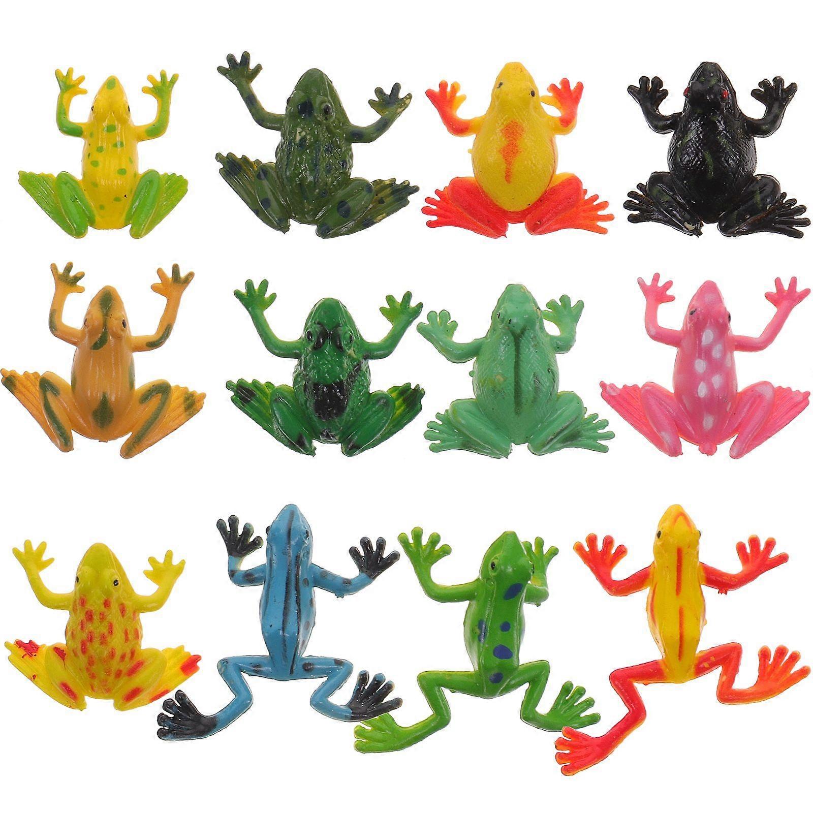 1 Set Frog Toy Simulated Children Frog Figure Realistic Frog Model Decor