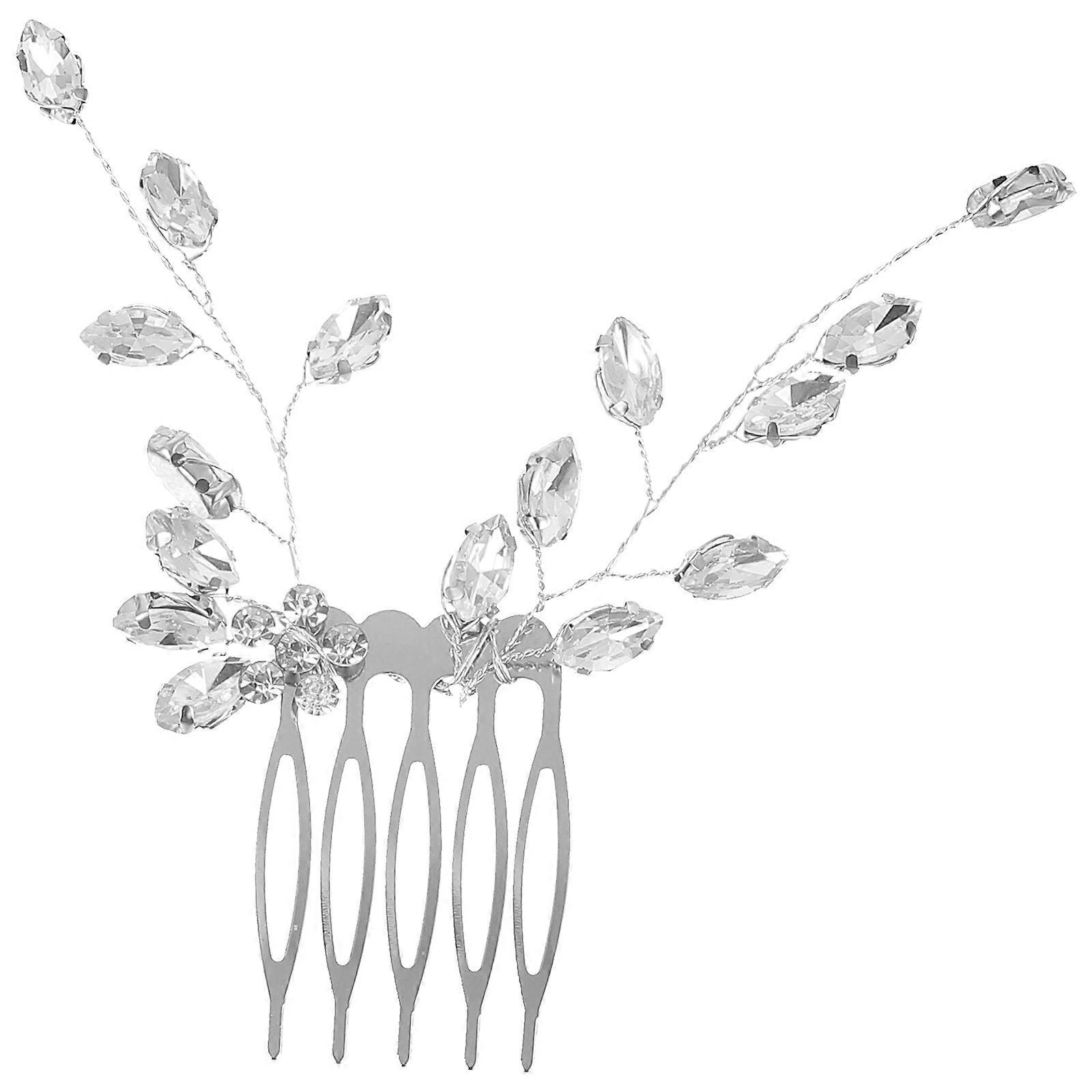 Rhinestone Hair Comb Bridal Look Enhancement Wedding Day Shape 1Pack