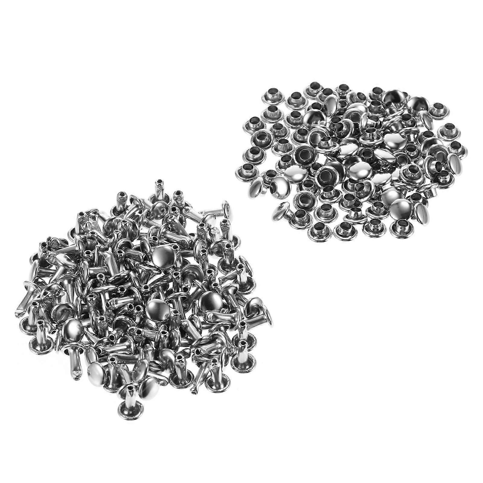 100 Sets Double Sided Rivets for DIY Craft and Repair