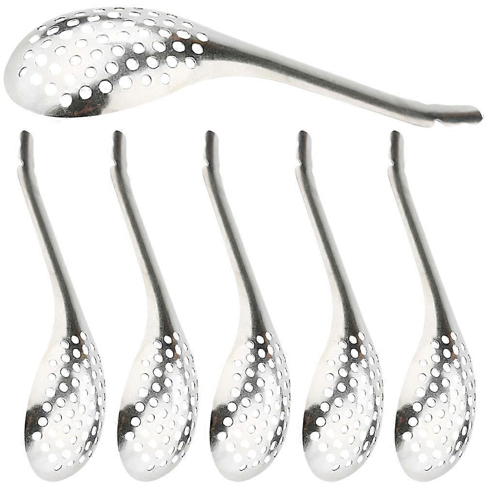 Charcuterie Spoons Caviar Spoons Slotted Small Design For Chefs 6Pcs