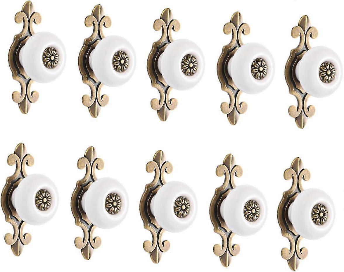Drawer Knobs Set - 10pcs Vintage Pulls, Replacement for Furniture